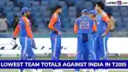 Lowest Totals Against India in T20Is; A Look at Smallest Team Scores Registered Against Men in Blue in 20-Over Format
