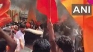 Karnataka: Hindu Organisations Protest Against Reported Stone Pelting Incident During Ganesh Immersion in Mandya; Section 144 Imposed