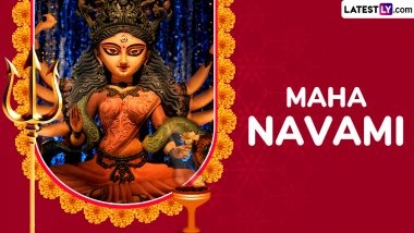 Maha Navami 2025 Wishes, Goddess Durga Images and HD Wallpapers: Share Subho Navami Greetings With Messages and Pictures To Celebrate Durga Puja