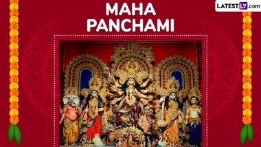Subho Maha Panchami 2025 Wishes and Durga Puja HD Images: WhatsApp Status Messages, Quotes, Greetings, Wallpapers and Quotes To Share With Family and Friends