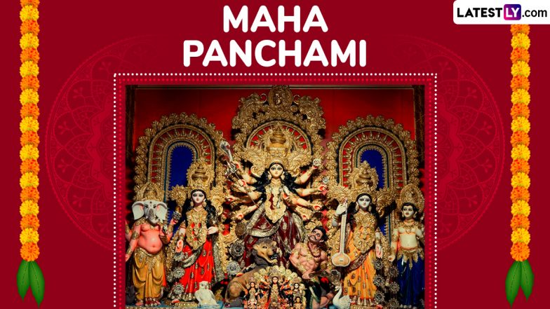 Subho Maha Panchami 2025 Wishes and Durga Puja HD Images: WhatsApp Status Messages, Quotes, Greetings, Wallpapers and Quotes To Share With Family and Friends