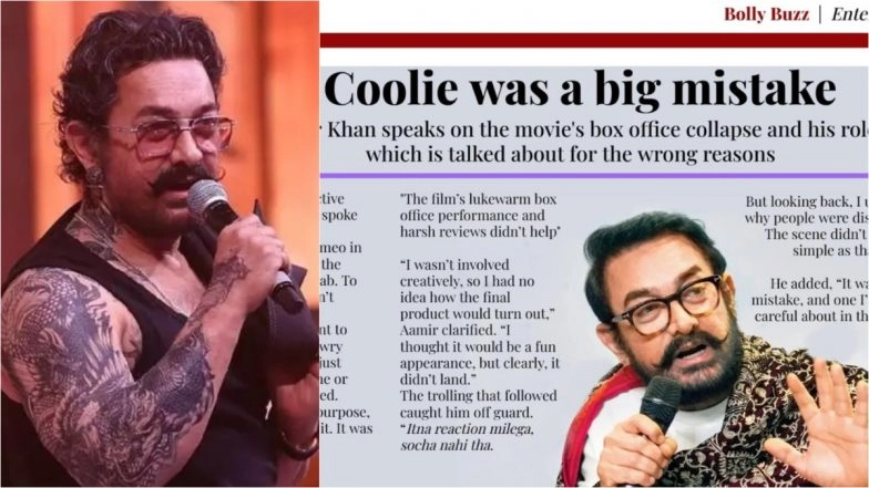 Fact Check: Did Aamir Khan Call His ‘Coolie’ Cameo a ‘Big Mistake’? No, the Viral Interview Is Fake!