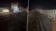 Viral Video Claims Nails on Nagpur-Mumbai Samruddhi Expressway, Police Clarify They Were Injectable Nodules for Maintenance Work