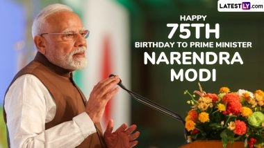 Narendra Modi Birthday Wishes and Images: Celebrate Indian PM Narendra Modi’s 75th Birthday on 17 September