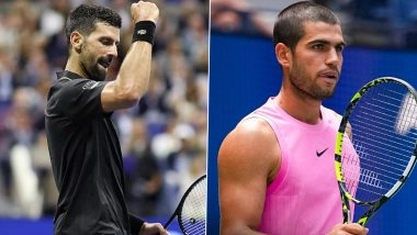 Novak Djokovic vs Carlos Alcaraz, US Open 2025 Free Live Streaming Online: How To Watch Live TV Telecast of Men’s Singles Semi-Final Tennis Match?