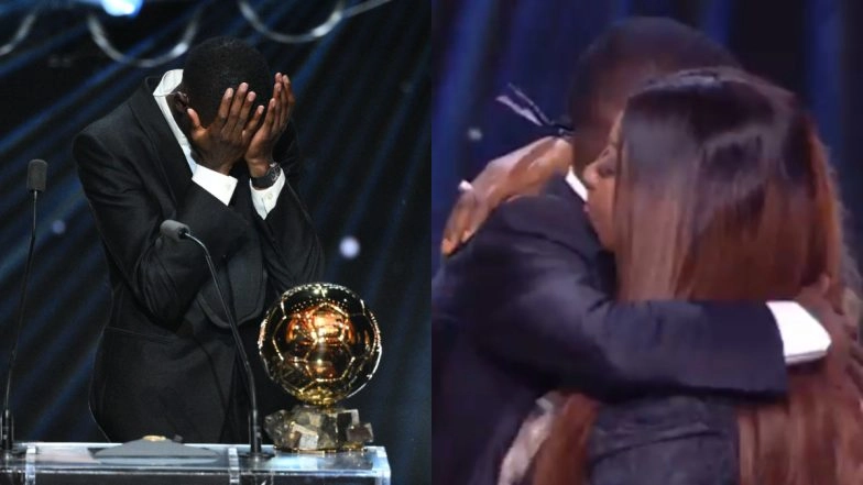 Ousmane Dembele Breaks Down in Tears, Hugs Mother on Stage After Winning Ballon d'Or 2025 Award (Watch Videos)
