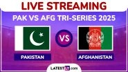 Pakistan vs Afghanistan Live Streaming Online, UAE Tri-Series 2025: How To Watch PAK vs AFG Cricket Match Free Live Telecast on TV?