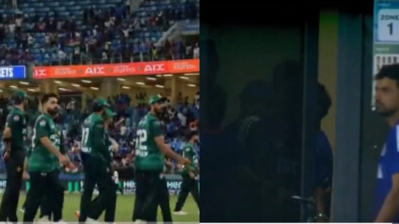 Viral Video Shows Indian Dressing Room Door Being Closed As Pakistan Players Gather on Ground for Handshake After IND vs PAK Asia Cup 2025 Encounter