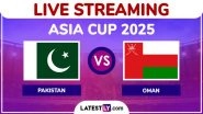 Pakistan vs Oman, Asia Cup 2025 Free Live Streaming Online: How To Watch PAK vs OMA T20I Cricket Match Live Telecast on TV in India?