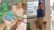 Haryana: Teacher Assaults and Slaps Children at Srijan Public School in Panipat, Disturbing Videos Show Child Abuse Caught on Camera as One Student Hanged Upside Down