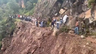 Poonch Landslide: Over 25 Residential Structures Damaged As Land Drift Triggers Massive Landslide in Jammu and Kashmir’s Mendhar; Minister Javed Ahmed Rana Inspects Affected Areas (Watch Video)