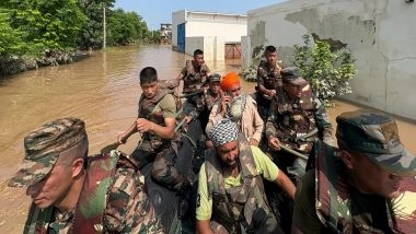 Punjab Floods: Army Rescues Bedridden Woman Trapped in Amritsar (Watch Videos)