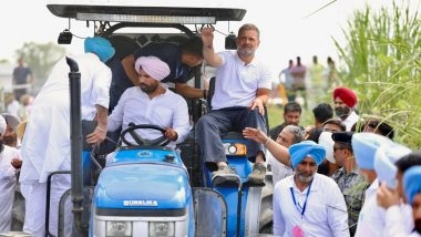 Rahul Gandhi Visits Flood-Affected Areas of Punjab, Takes Stock of Relief Efforts (See Pics and Video)