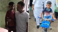 'Rahul Gandhi Ji Thank You': Congress Leader Fulfills Promise Made to Amritsar Boy Amritpal Singh During Punjab Visit, Gifts Him New Bicycle (Watch Video)