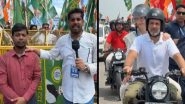 Rahul Gandhi Gives New Motorcycle to Darbhanga Youth Who Lost His 2-Wheeler During Voter Adhikar Yatra in Bihar, Congress Shares Video (Watch)