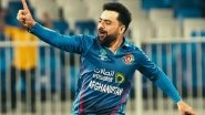 Most Wickets in T20Is: Rashid Khan Surpasses Tim Southee to Become Highest Wicket-Taker in Men's T20 Internationals, Achieves Feat During UAE vs AFG Tri-Series 2025 Match