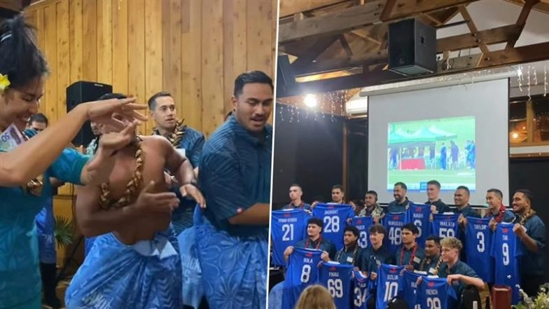 Ross Taylor Receives Samoa Cricket Team's Jersey, Former New Zealand Cricketer Performs Traditional Dance During Presentation Ceremony (Watch Video)
