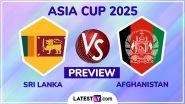 When is SL vs AFG Asia Cup 2025? What is The H2H Record? Who Are The Key Players? Read Sri Lanka vs Afghanistan Match Preview