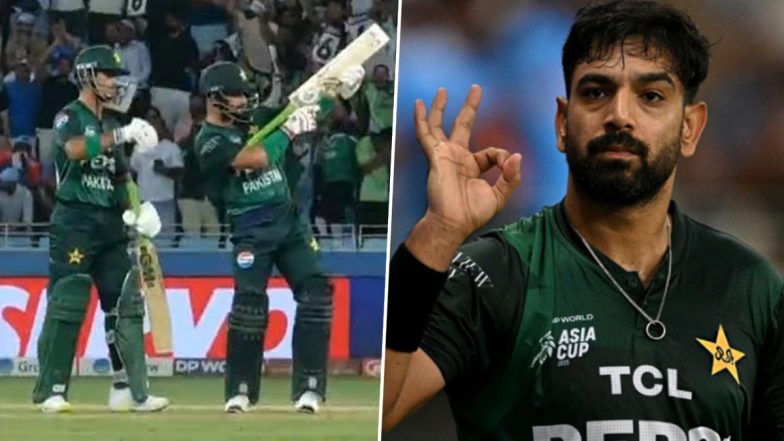 Haris Rauf Found Guilty, Fined 30% of Match Fees for ‘Aggressive Gesture’ During IND vs PAK Asia Cup 2025 Super 4 Clash; ICC Reprimands Sahibzada Farhan for 'Gun' Celebration