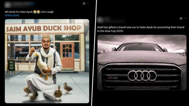 Saim Ayub Memes Go Viral After Pakistan Opener Registers Fourth Duck in Asia Cup 2025 During PAK vs BAN Super 4 Match