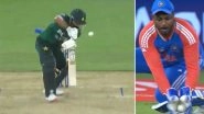 Fakhar Zaman Dismissal Video: Watch Sanju Samson Grab Controversial Catch of Pakistan Opener Off Hardik Pandya's Bowling During IND vs PAK Asia Cup 2025 Super 4 Match