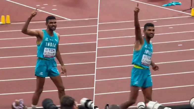 'Chhatrapati Shivaji Maharaj Ki Jay' Sarvesh Kushare Celebrates With Chant After Setting New Personal Best in Sixth-Place Finish in Men's High Jump Final at World Athletics Championships 2025 (Watch Video)