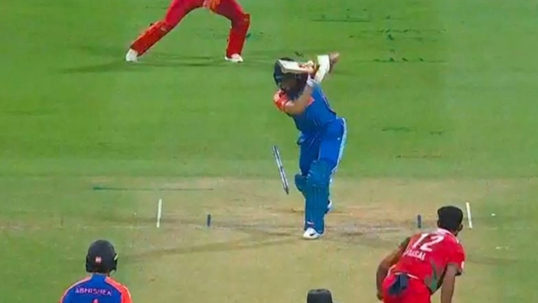 Shubman Gill Wicket Video: Star India Batter's Off Stump Gets Knocked Over By Shah Faisal During IND vs OMA Asia Cup 2025