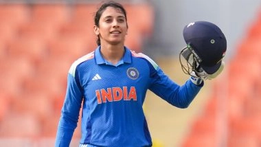 Smriti Mandhana Slams Fastest Century Against Australia Women's Cricket Team in ODIs, Achieves Feat During IND-W vs AUS-W 2nd ODI 2025