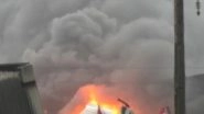 Surat Textile Mill Fire: 2 Killed, Several Others Injured in Blaze Triggered by Drum Explosion in Jolva Village (Watch Video)