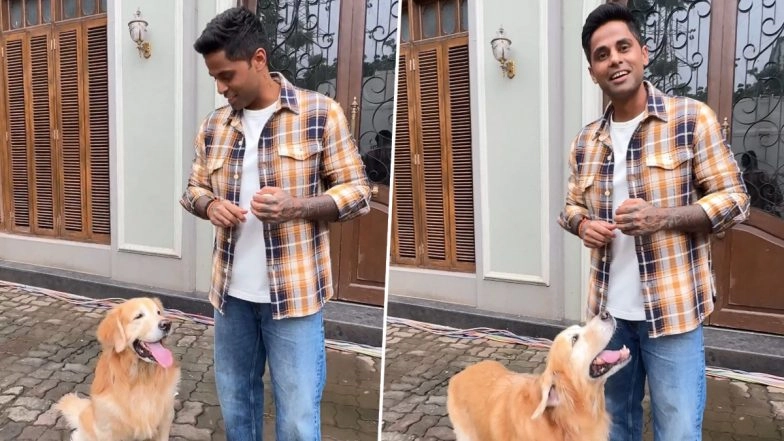 Suryakumar Yadav Cracks 'Dog Jokes' With A Golden Retriever, Calls It 'Entertainment' While Having Fun Following IND vs PAK Asia Cup 2025 Super 4 Match (Watch Video)