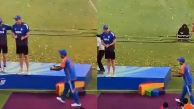 Suryakumar Yadav Replicates Rohit Sharma’s T20 WC Celebration, Performs Ric Flair’s Iconic ‘Strut’ While Celebrating Asia Cup 2025 Victory Without Trophy (Watch Video)