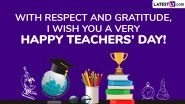 Teachers&rsquo; Day 2025 Images & Posters For Free Download Online: Share Happy Teacher&rsquo;s Day Messages, Greetings and HD Wallpapers With Your Beloved Teachers