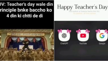 Teachers’ Day 2025 Funny Memes: Hilarious Instagram Reels and Jokes Are Relatable and Will Hit the Nostalgia Right With Light-Hearted Humour
