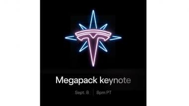Tesla Las Megas Event: Elon Musk’s Company To Host Event in Las Vegas on September 8, 2025, Expected To Showcase Next-Gen Megapack Updates