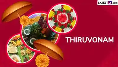 Thiruvonam 2025 Wishes and Onam Ashamsakal Images HD: Share Happy Thiruvonam Onam Messages in Malayalam, Greetings and Wallpapers With Loved Ones