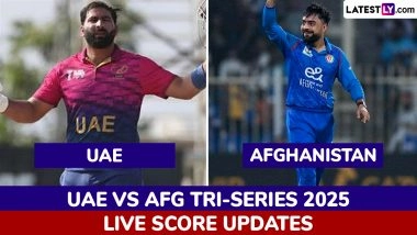 AFG Win By Four Runs | UAE vs Afghanistan Highlights of UAE Tri-Series 2025: Ibrahim Zadran and Fareed Ahmad Malik Shine as Afghanistan Clinch Close Victory