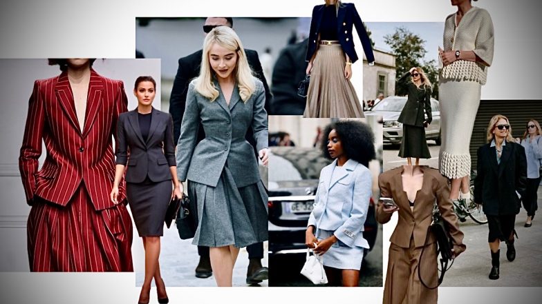 This Season, Boardroom Skirt Suits Are Transforming the Way We Perceive Power and Professionalism in the Workplace