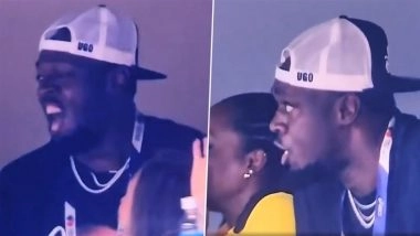 Usain Bolt Celebrates Ecstatically From Gallery As Jamaica's Oblique Seville Wins Gold Medal, Kishane Thompson Secures Silver at Men's 100M Race Final in World Athletics Championships 2025 (Watch Video)