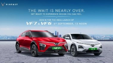 VinFast VF 7, VinFast VF 6 Launch Live Streaming: Watch Online Telecast of Launch of New VinFast Electric Cars; Know Price, Specifications and Other Details