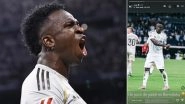 Vinicius Junior Explains Meaning Behind Special Goal Celebration After Scoring in Real Madrid&rsquo;s 2-1 Win Over Mallorca in La Liga 2025&ndash;26 (See Pic and Video)