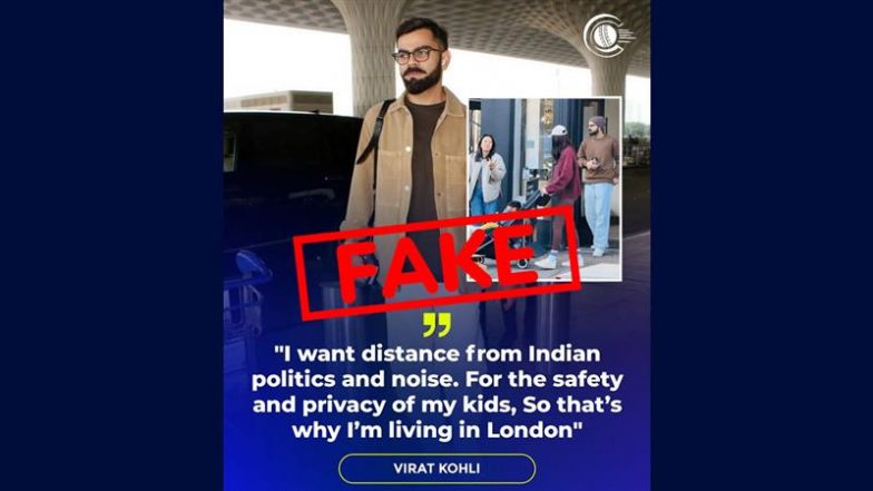 Fact Check: Did Virat Kohli Say He Moved to London Due to Safety and Privacy of His Kids? Here’s the Truth