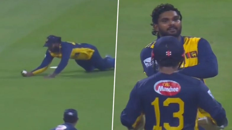 Wanindu Hasaranga Mimics Abrar Ahmed's Celebration After Taking Stunning One-Handed Catch to Dismiss Fakhar Zaman During PAK vs SL Asia Cup 2025 Super 4 Match (Watch Video)