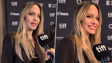 TIFF 2025: Angelina Jolie Dazzles in Chic Coat Dress at ‘Couture’ Premiere, Talks About Film’s Storyline (Watch Video)