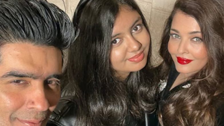 Paris Fashion Week 2025: Mother-Daughter Duo Aishwarya Rai Bachchan and Aaradhya Bachchan Turn Heads Backstage with Manish Malhotra (View Pic)