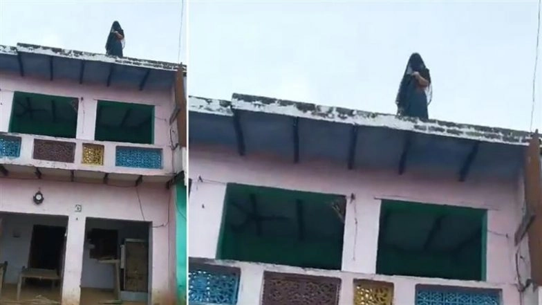 Aligarh Shocker: Woman Harassed by Husband and In-Laws Over Dowry Jumps From First Floor of House; Viral Video Shows Children Crying for Help as Man Thrashes Critically Injured Mother
