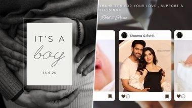 ‘It’s a Boy’: Rohit Purohit and Sheena Bajaj Announce Birth of Their Son (View Pics)