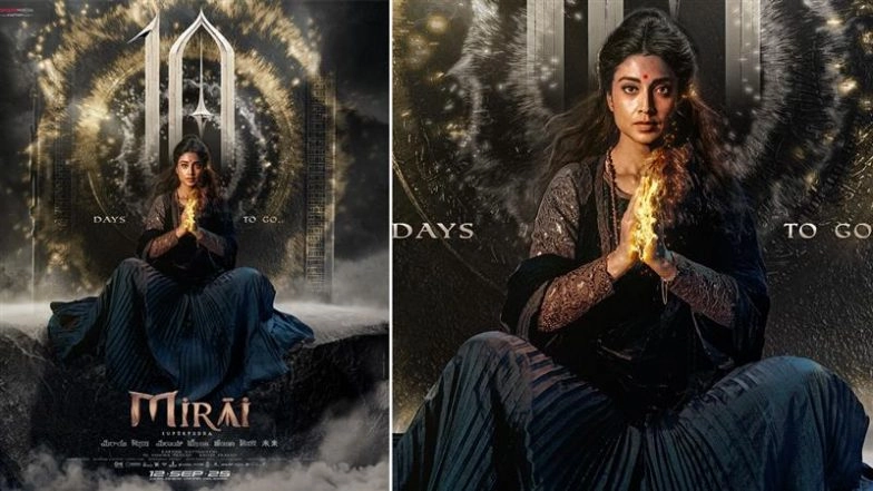 'Mirai': Shriya Saran’s Powerful Avatar with Fire-Filled Hands Poster Leaves Fans Excited