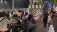 Delhi Traffic Mayhem: Stuck for Hours, Commuters Dismantle Stones to Unlock Delhi-Saharanpur Highway 709B and Zip to Khajuri (Watch Video)
