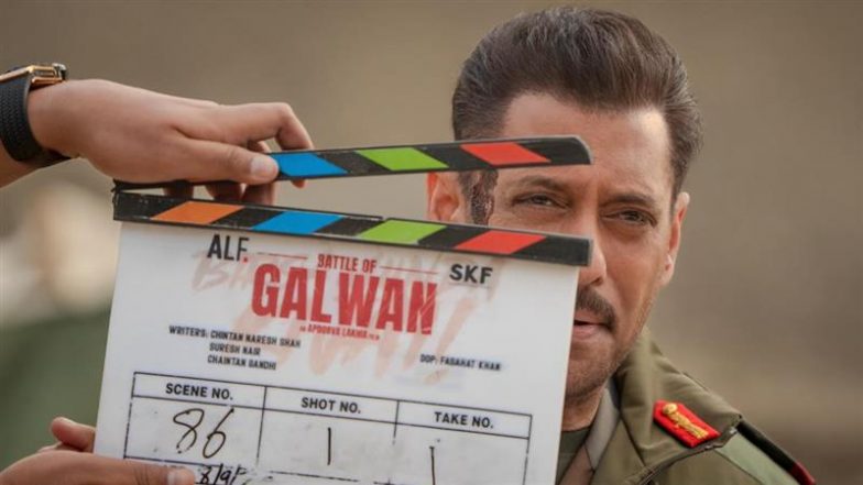 ‘Galwan’: Salman Khan Shares BTS Photo in Combat Look While Shooting for Upcoming Film (View Pic)
