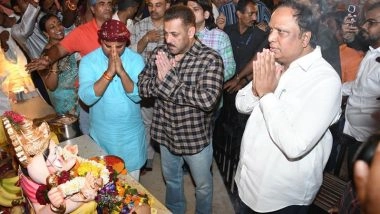 Ganesh Chaturthi 2025: Salman Khan Seeks Blessings at Maharashtra Minister Ashish Shelar’s Home (View Pics and Video)